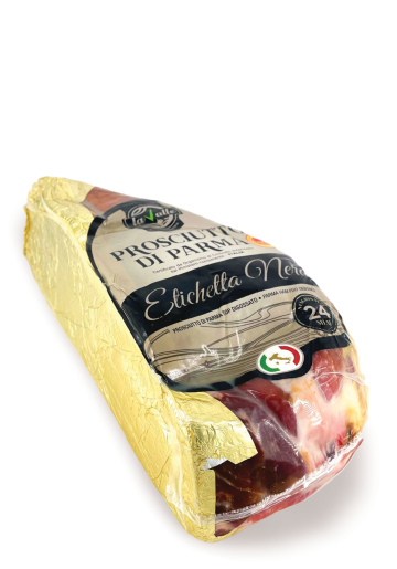 Set Prosciutto di Parma Etichetta Nera Bez kosti  24 měsíců se stojánkem a nožem
