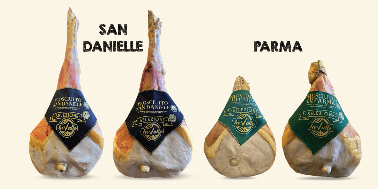 Rozdíl mezi Prosciutto di San Daniele a parmskou šunkou